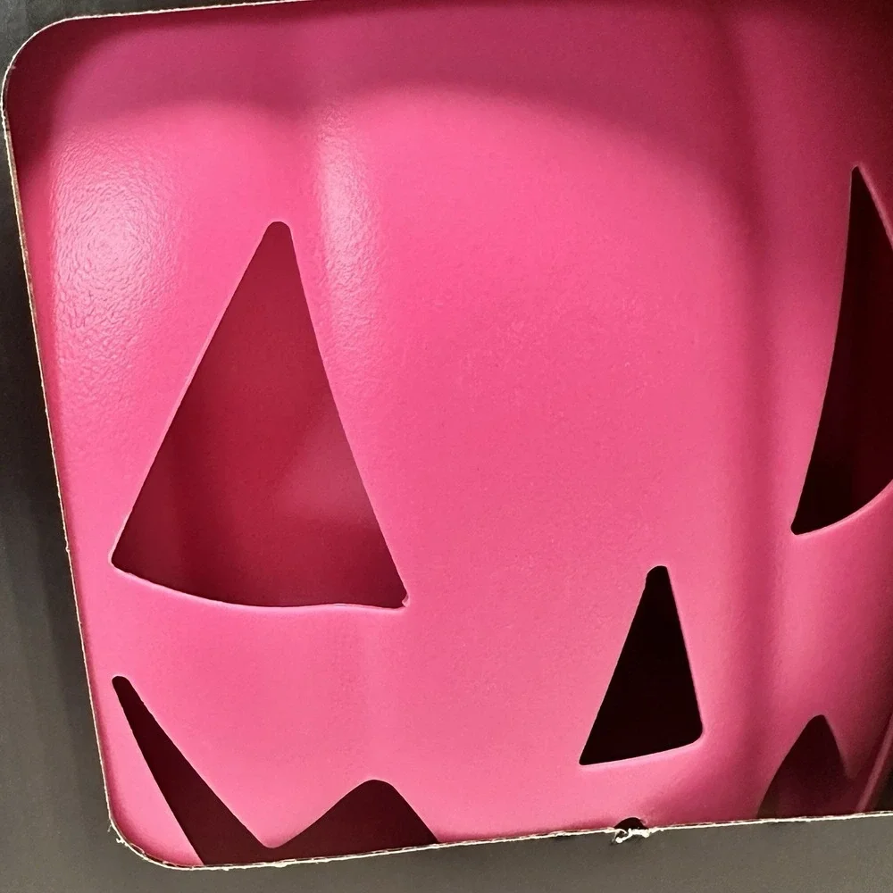 Pink Stacked Jack O Lantern Pumpkins Halloween Decor 23